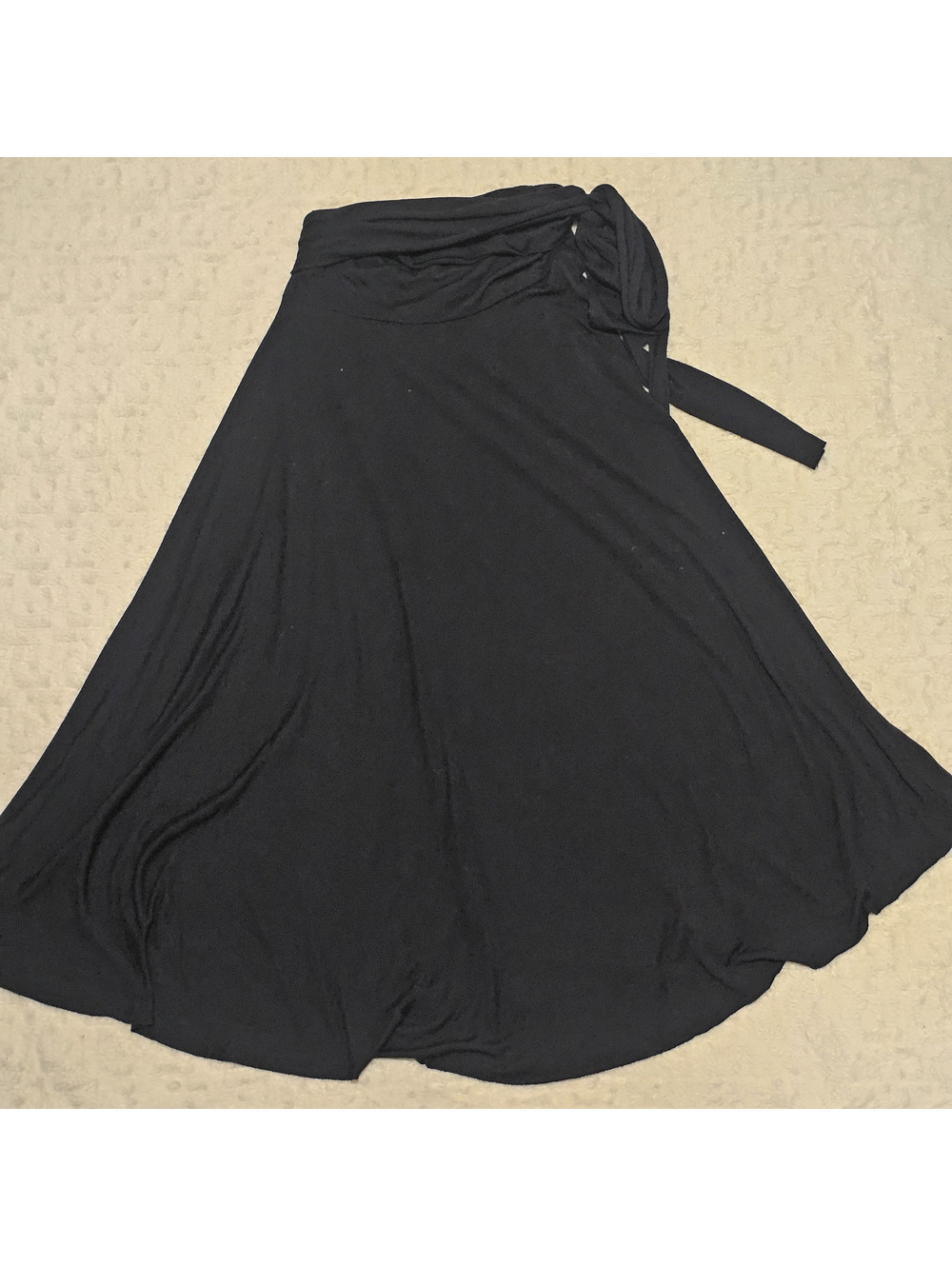 Faded Glory Black Flowy Maxi Skirt M